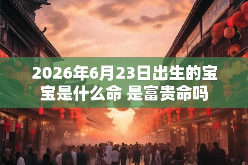 2026年6月23日出生的宝宝是什么命 是富贵命吗