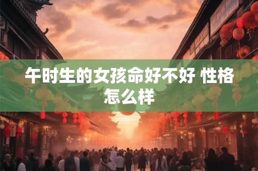 午时生的女孩命好不好 性格怎么样