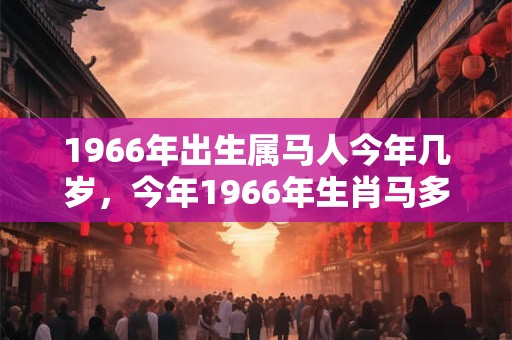 1966年出生属马人今年几岁，今年1966年生肖马多大