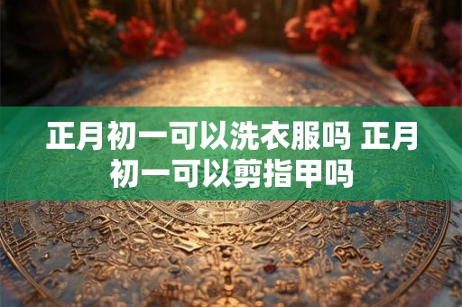 正月初一可以洗衣服吗 正月初一可以剪指甲吗