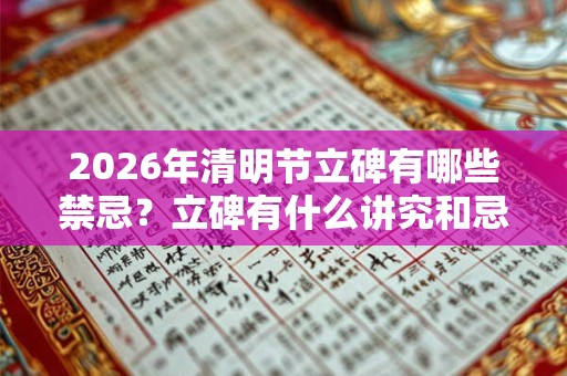 2026年清明节立碑有哪些禁忌？立碑有什么讲究和忌讳