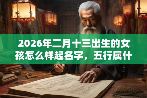 2026年二月十三出生的女孩怎么样起名字，五行属什么