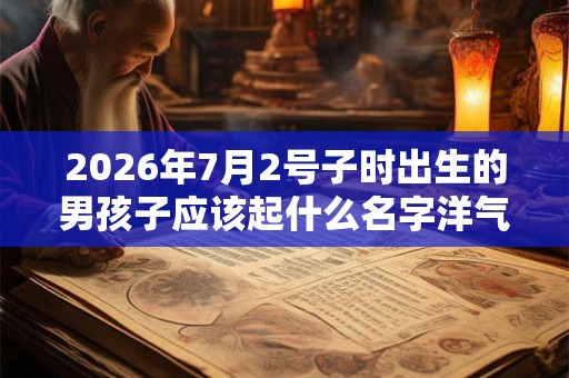 2026年7月2号子时出生的男孩子应该起什么名字洋气