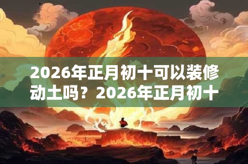 2026年正月初十可以装修动土吗？2026年正月初十卦象吉凶？