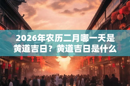 2026年农历二月哪一天是黄道吉日？黄道吉日是什么？