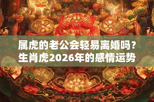 属虎的老公会轻易离婚吗？生肖虎2026年的感情运势如何？