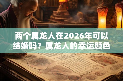 两个属龙人在2026年可以结婚吗？属龙人的幸运颜色和数字