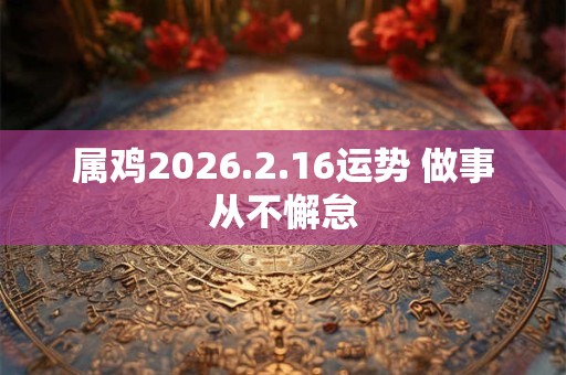 属鸡2026.2.16运势 做事从不懈怠