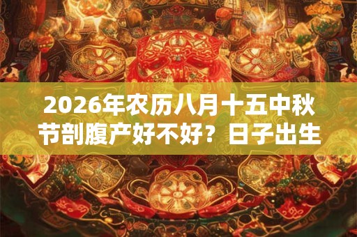 2026年农历八月十五中秋节剖腹产好不好？日子出生宝宝命运？