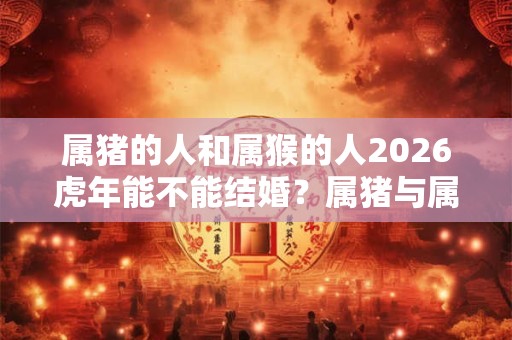 属猪的人和属猴的人2026虎年能不能结婚？属猪与属猴的相配吗？