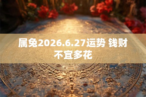属兔2026.6.27运势 钱财不宜多花