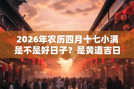 2026年农历四月十七小满是不是好日子？是黄道吉日吗？