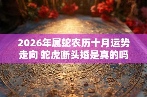 2026年属蛇农历十月运势走向 蛇虎断头婚是真的吗