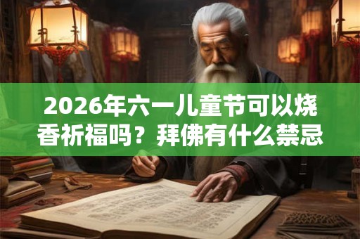 2026年六一儿童节可以烧香祈福吗？拜佛有什么禁忌？