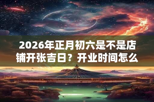 2026年正月初六是不是店铺开张吉日？开业时间怎么选？