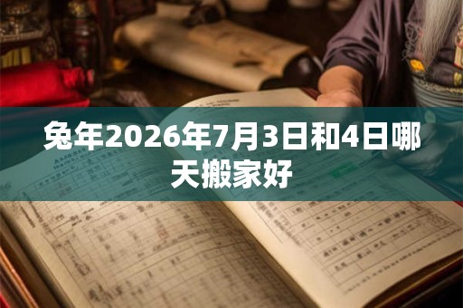 兔年2026年7月3日和4日哪天搬家好