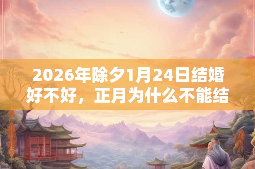 2026年除夕1月24日结婚好不好，正月为什么不能结婚？
