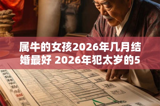属牛的女孩2026年几月结婚最好 2026年犯太岁的5个生肖