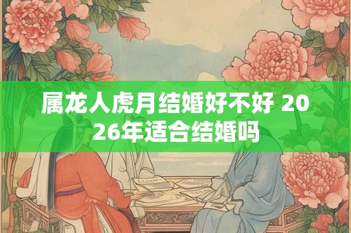 属龙人虎月结婚好不好 2026年适合结婚吗