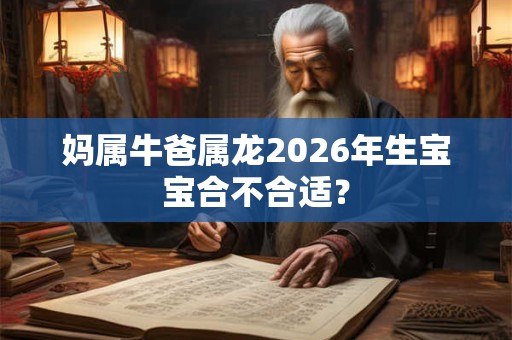 妈属牛爸属龙2026年生宝宝合不合适？