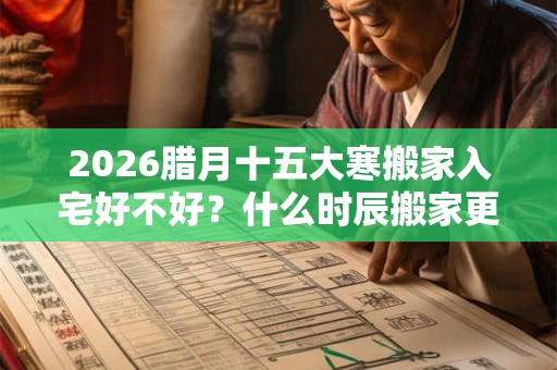 2026腊月十五大寒搬家入宅好不好？什么时辰搬家更好？