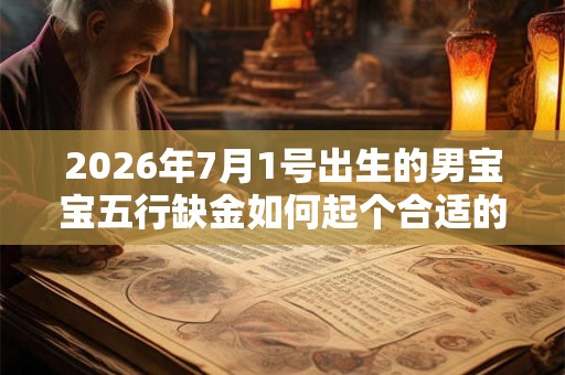 2026年7月1号出生的男宝宝五行缺金如何起个合适的名字