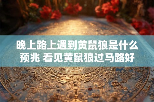 晚上路上遇到黄鼠狼是什么预兆 看见黄鼠狼过马路好不好