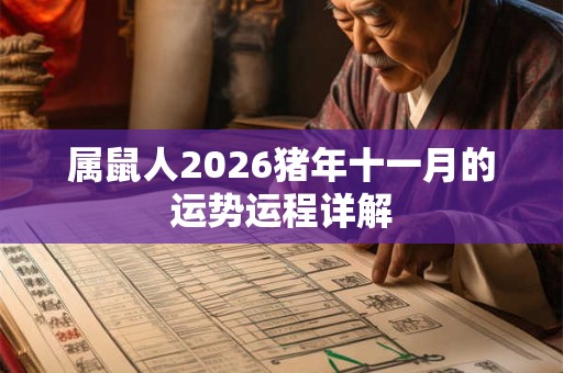 属鼠人2026猪年十一月的运势运程详解