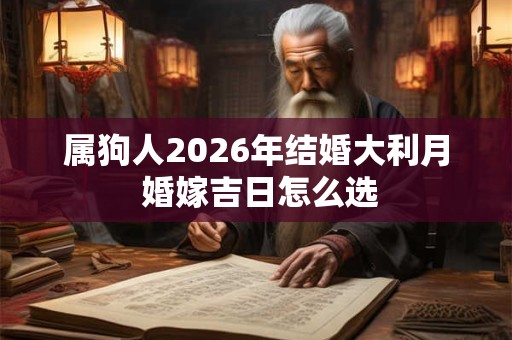 属狗人2026年结婚大利月 婚嫁吉日怎么选
