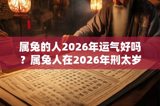 属兔的人2026年运气好吗？属兔人在2026年刑太岁