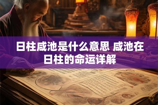 日柱咸池是什么意思 咸池在日柱的命运详解