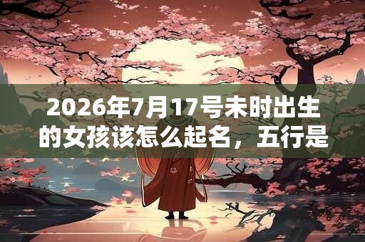 2026年7月17号未时出生的女孩该怎么起名，五行是什么？