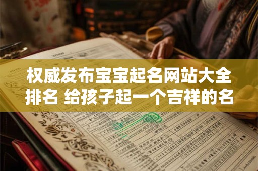 权威发布宝宝起名网站大全排名 给孩子起一个吉祥的名字！