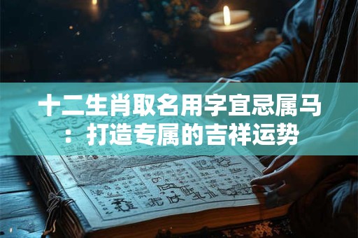 十二生肖取名用字宜忌属马：打造专属的吉祥运势