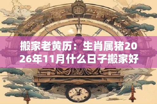 搬家老黄历:生肖属猪2026年11月什么日子搬家好 搬家老黄历:生肖属猪2026年11月什么日子搬家好