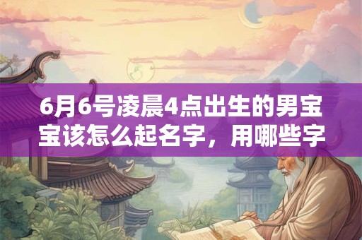 6月6号凌晨4点出生的男宝宝该怎么起名字，用哪些字好