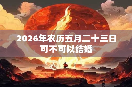 2026年农历五月二十三日可不可以结婚