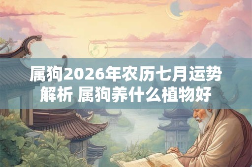 属狗2026年农历七月运势解析 属狗养什么植物好
