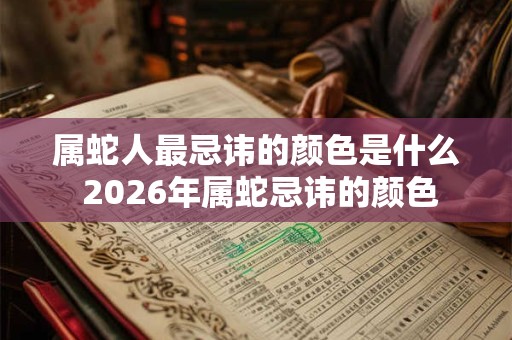 属蛇人最忌讳的颜色是什么 2026年属蛇忌讳的颜色
