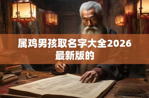 属鸡男孩取名字大全2026最新版的