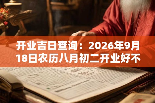 开业吉日查询：2026年9月18日农历八月初二开业好不好