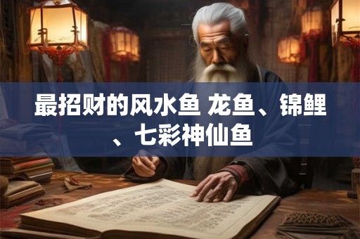 最招财的风水鱼 龙鱼、锦鲤、七彩神仙鱼