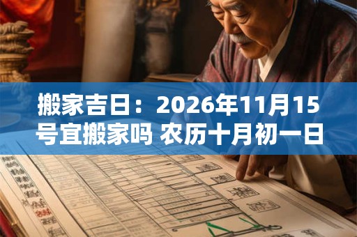 搬家吉日：2026年11月15号宜搬家吗 农历十月初一日子好吗