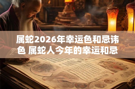 属蛇2026年幸运色和忌讳色 属蛇人今年的幸运和忌讳颜色