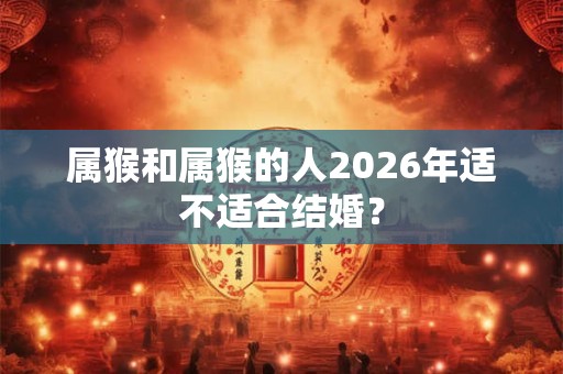 属猴和属猴的人2026年适不适合结婚？