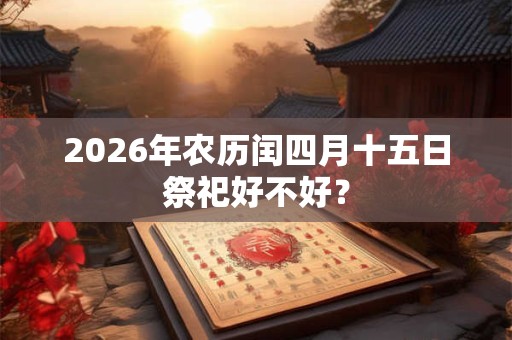 2026年农历闰四月十五日祭祀好不好？