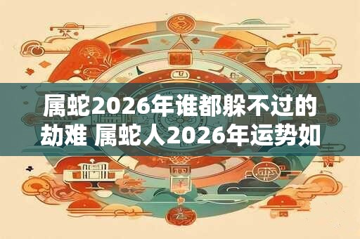 属蛇2026年谁都躲不过的劫难 属蛇人2026年运势如何