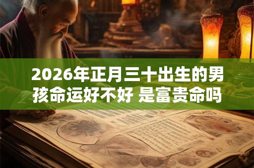 2026年正月三十出生的男孩命运好不好 是富贵命吗