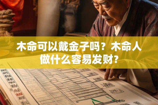木命可以戴金子吗？木命人做什么容易发财？
