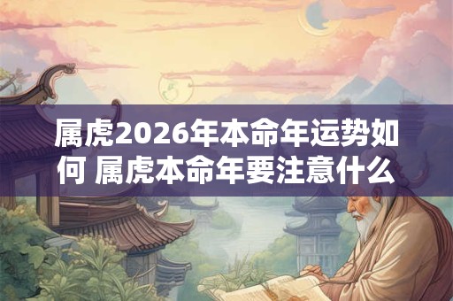 属虎2026年本命年运势如何 属虎本命年要注意什么